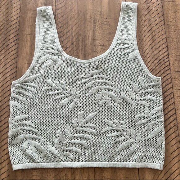 Madewell Palm-Stitch Crop Sweater Tank size XS - Picture 5 of 7